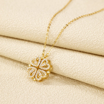 Collar Trebol De Corazones